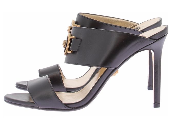 Versace Schwarze Absatz-Mules "Medusa Tribute" - Ansicht 5