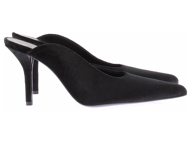 Autre Marque Mules mit Absatz aus schwarzem Wildleder - Ansicht 4
