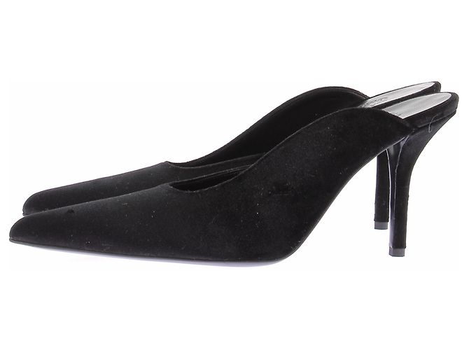 Autre Marque Mules mit Absatz aus schwarzem Wildleder - Ansicht 5