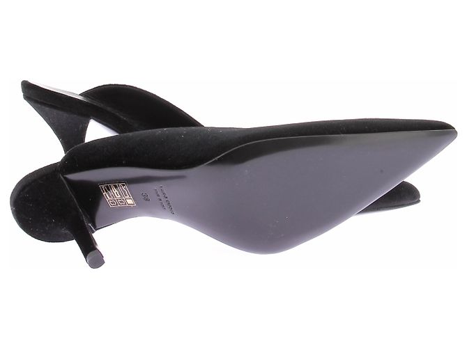 Autre Marque Mules mit Absatz aus schwarzem Wildleder - Ansicht 7