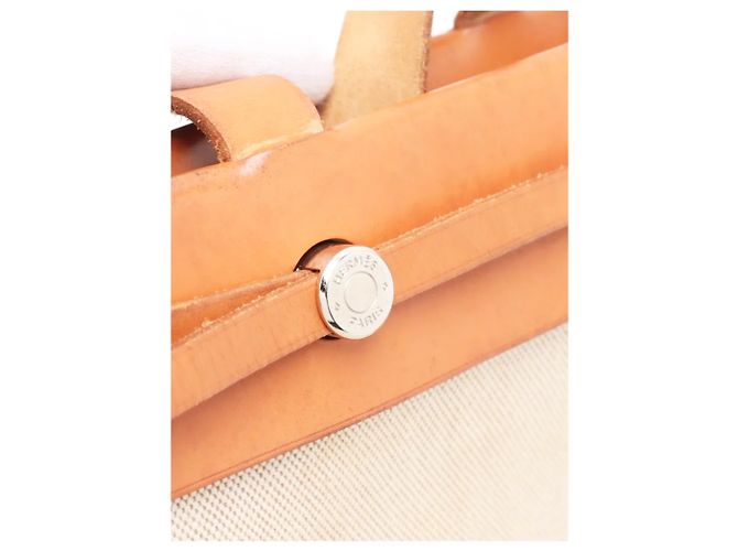 Hermès Cabas Herbag vintage neutro 2002 - vista 12