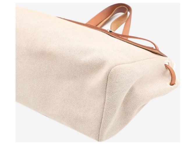 Hermès Cabas Herbag vintage neutro 2002 - vista 3