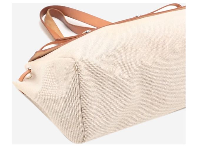 Hermès Cabas Herbag vintage neutro 2002 - vista 4