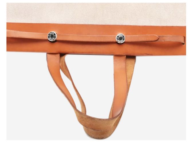 Hermès Cabas Herbag vintage neutro 2002 - vista 5