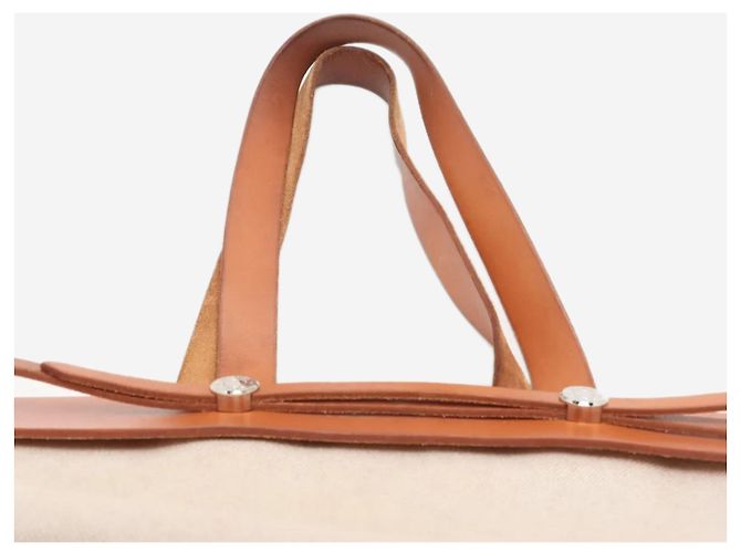 Hermès Cabas Herbag vintage neutro 2002 - vista 6