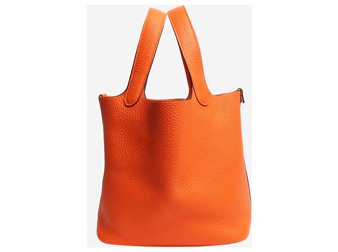 Hermès Bolsa Picotin Orange com cadeado Laranja - vista 3