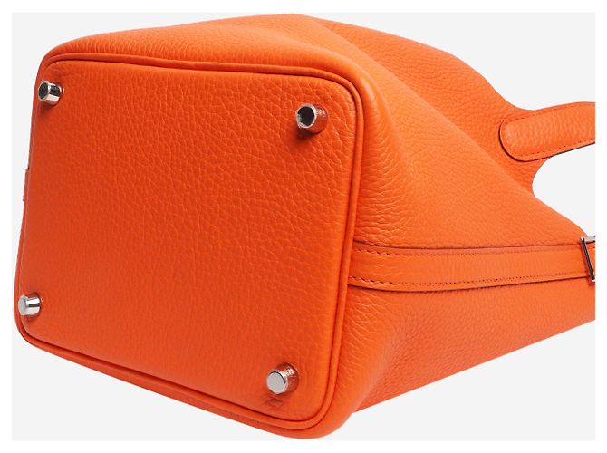 Hermès Bolsa Picotin Orange com cadeado Laranja - vista 4