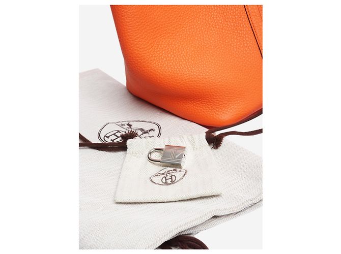 Hermès Bolsa Picotin Orange com cadeado Laranja - vista 5