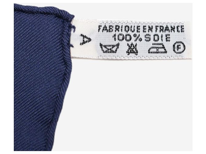 Hermès Sciarpa in seta blu con motivo cavallo e carrozza - vista 4