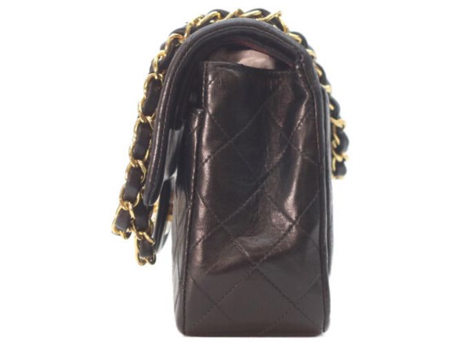Timeless Borsa a Spalla Chanel Lambskin Double Flap Nero - vista 2