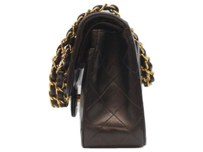 Borsa a Spalla Chanel Lambskin Double Flap Nero - vista 2