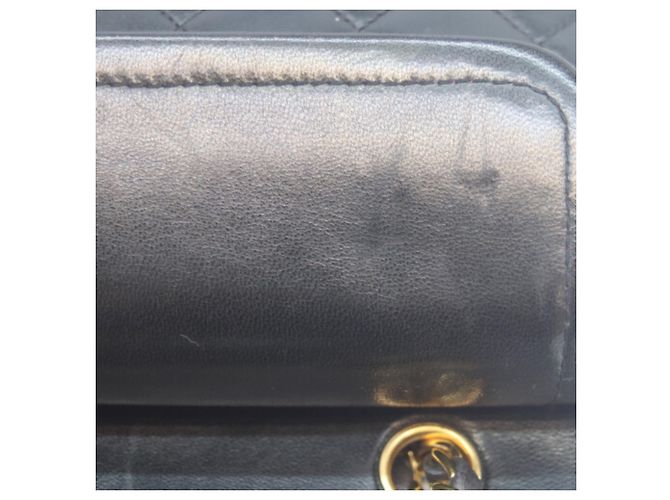 Borsa a tracolla Chanel A01113 in agnello Double Flap Nero - vista 11