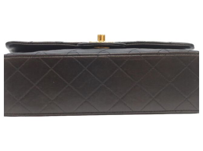 Borsa a tracolla Chanel A01113 in agnello Double Flap Nero - vista 5