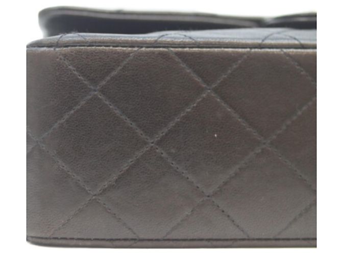 Borsa a tracolla Chanel A01113 in agnello Double Flap Nero - vista 7