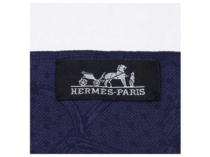 Trim Hermès HERMES Maxi Twilly Schal in Navy und Schwarz Marineblau - Ansicht 7