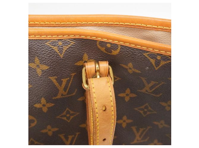 Borsa Tote Louis Vuitton Monogram Bucket GM Marrone - vista 12