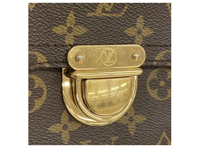 Borsa Louis Vuitton Monogram Manhattan GM Marrone - vista 12