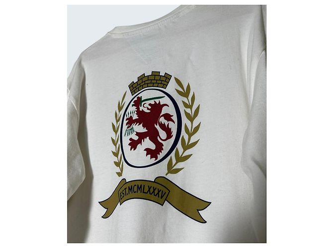 Autre Marque Tommy Jeans Weißes Baumwoll-Sweatshirt mit Crest-Logo - Ansicht 3