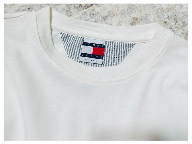 Autre Marque Tommy Jeans Weißes Baumwoll-Sweatshirt mit Crest-Logo - Ansicht 4