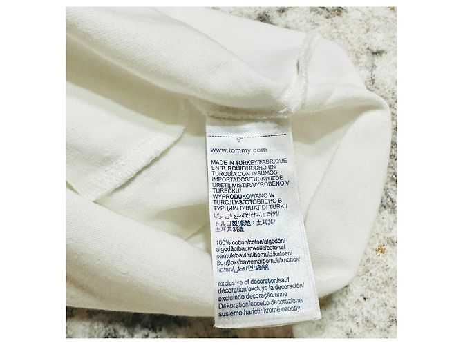 Autre Marque Tommy Jeans Weißes Baumwoll-Sweatshirt mit Crest-Logo - Ansicht 5