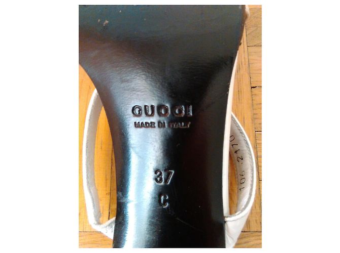 Gucci Mules en cuir blanc - vue 4