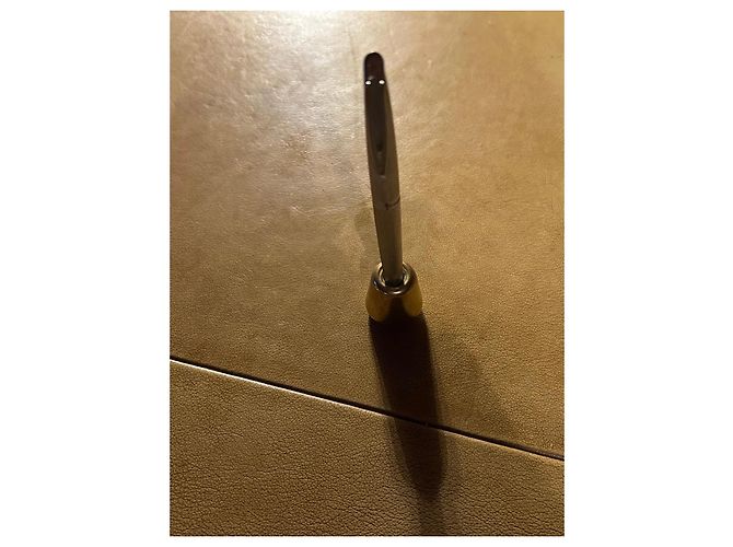 Autre Marque Set de stylos Waterman métal argenté - Plume et Bille avec support Gris - vue 3