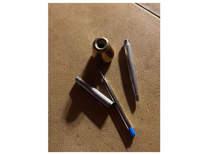 Autre Marque Set de stylos Waterman métal argenté - Plume et Bille avec support Gris - vue 5