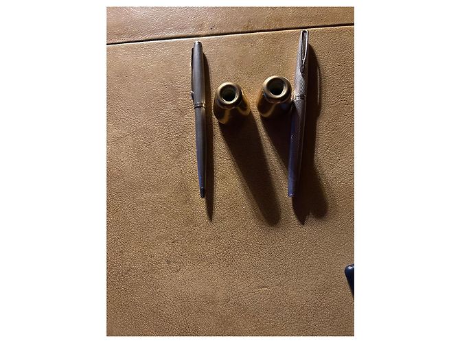 Autre Marque Set de stylos Waterman métal argenté - Plume et Bille avec support Gris - vue 7