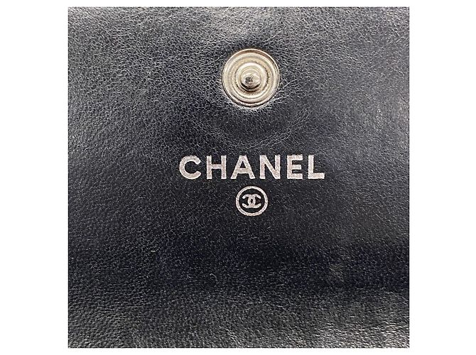 Chanel Boy Long Wallet aus schwarzem Lammleder - Ansicht 4
