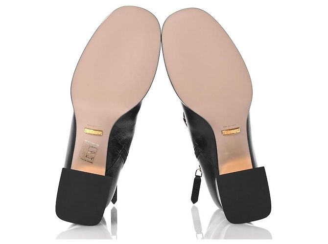 Gucci Quentin Stivaletti Horsebit Pelle Nera Nero - vista 6