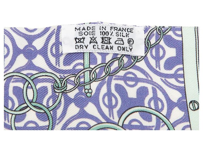 Lenço Twilly de seda Hermès Purple Mors et Gourmettes Remix Roxo - vista 4