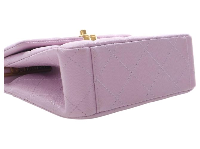 Borsa Chanel Purple Mini Quilted Caviar 31 Rue Cambon Top Handle Porpora - vista 11