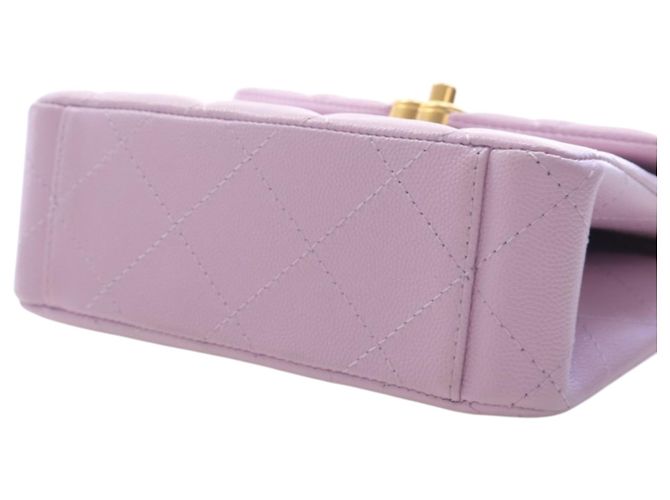 Borsa Chanel Purple Mini Quilted Caviar 31 Rue Cambon Top Handle Porpora - vista 12