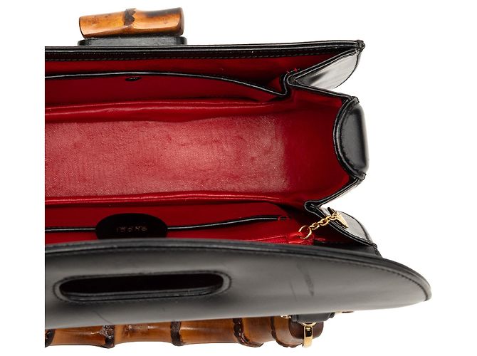 Gucci Pelle di vitello nera Bamboo Night Nero - vista 4
