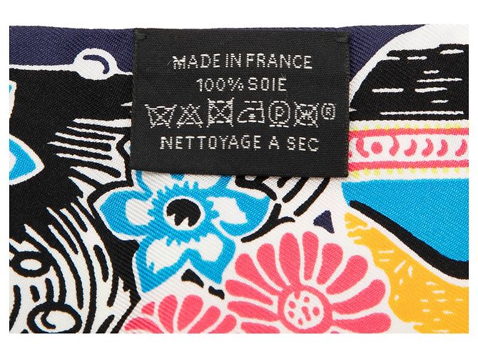 Hermès Twilly Seidentuch Schwarz Bingata - Ansicht 4