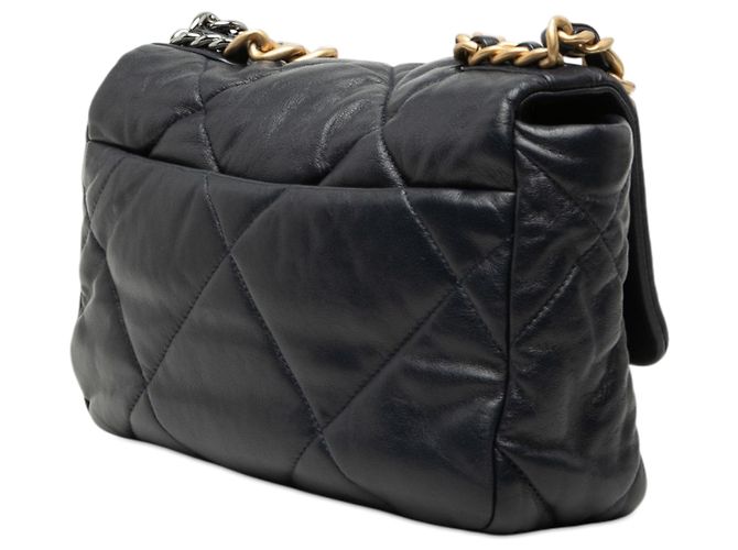 Chanel Blue Medium Lambskin 19 Flap Blu navy - vista 2