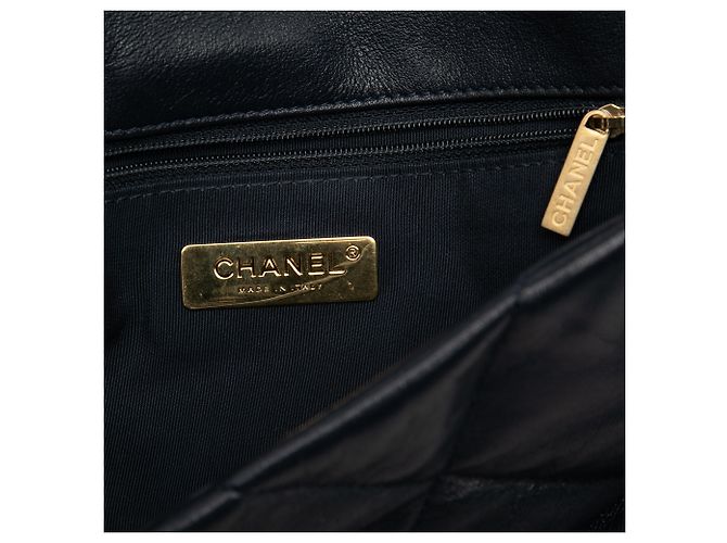Chanel Blue Medium Lambskin 19 Flap Blu navy - vista 5