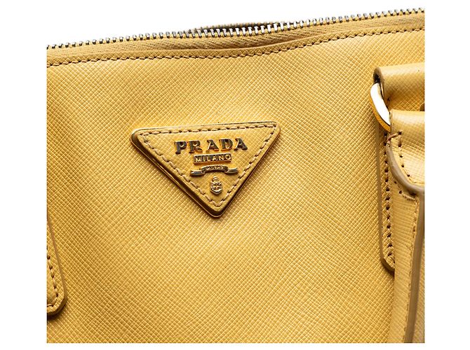 Borsa Prada Yellow Large Saffiano Lux Promenade Giallo - vista 5
