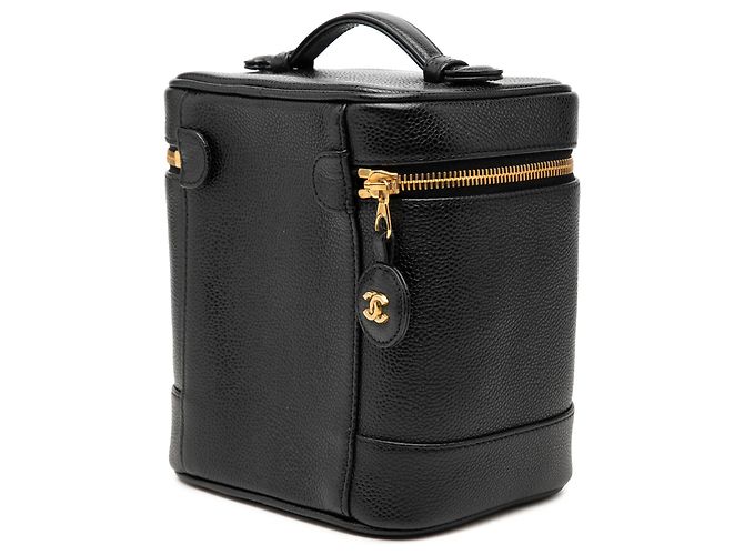 Vanity Beauty case Chanel Black CC Caviar Nero - vista 2