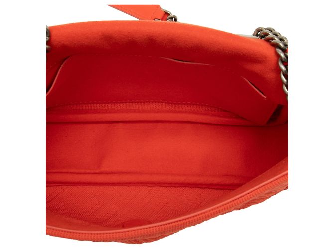 Fendi Baguette Midi-Tasche aus technischem Stoff mit Orange Zucca Prägung - Ansicht 4