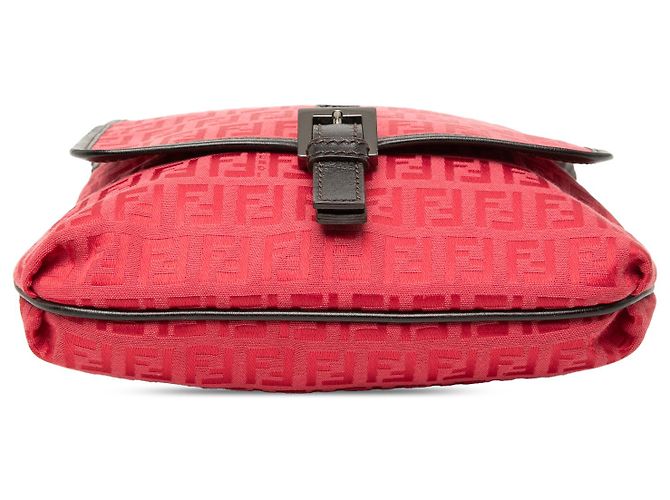 Fendi Borsa a tracolla in tela Zucchino rossa Rosso - vista 3