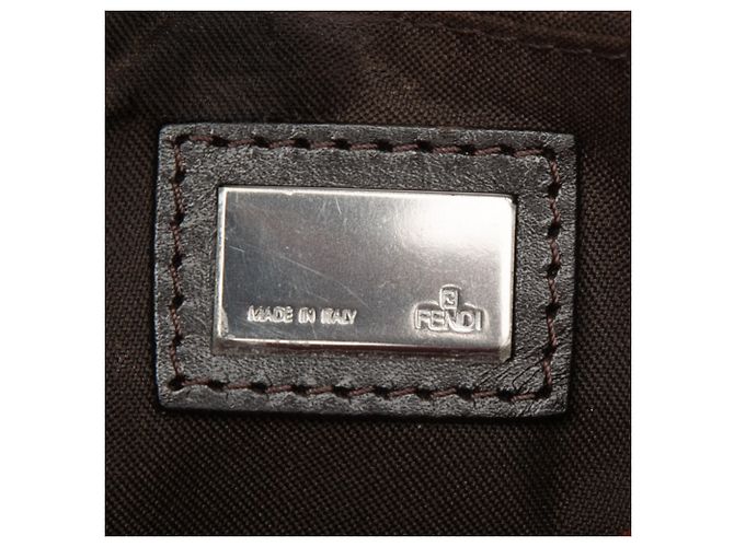 Fendi Borsa a tracolla in tela Zucchino rossa Rosso - vista 5