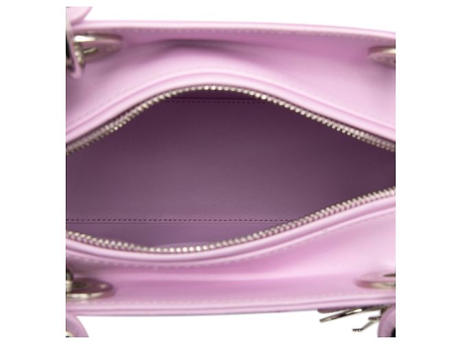 Lady Dior in pelle di vitello rosa, misura Medium - vista 4