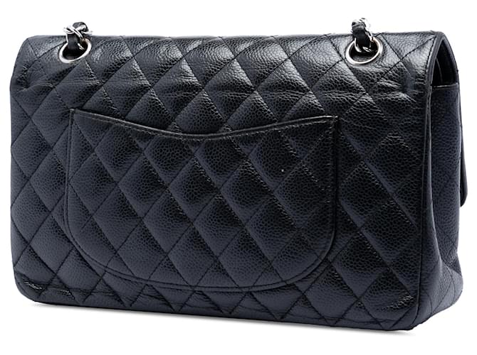 Chanel Black Medium Classic Caviar Double Flap Nero - vista 2