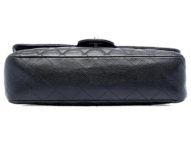 Chanel Black Medium Classic Caviar Double Flap Nero - vista 3