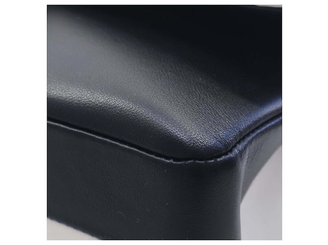 Chanel Black Medium Classic Bicolor Lambskin Geometric Colorblock Double Flap - vista 12