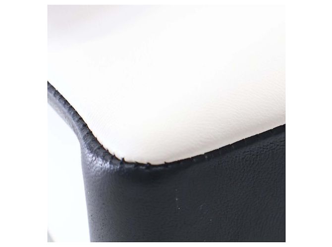Chanel Black Medium Classic Bicolor Lambskin Geometric Colorblock Double Flap - vista 13