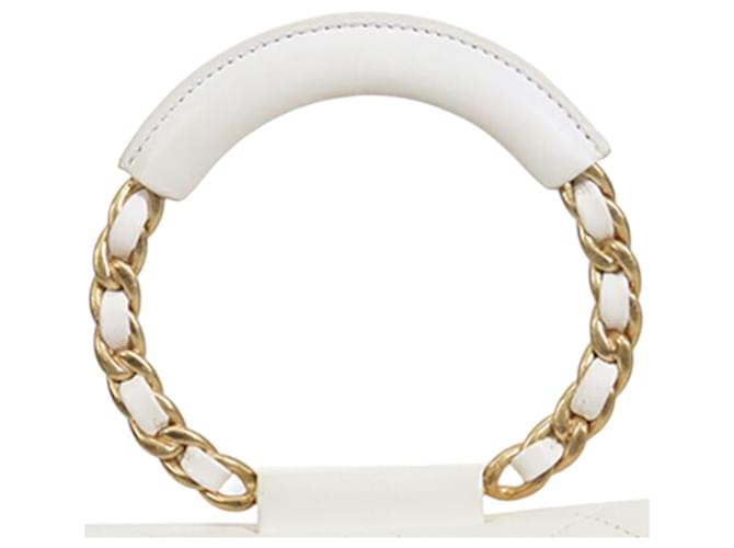 Chanel White Medium Lambskin In The Loop Flap Bianco - vista 23