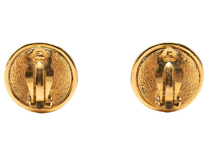 Orecchini a clip Chanel Gold CC placcati oro D'oro - vista 2