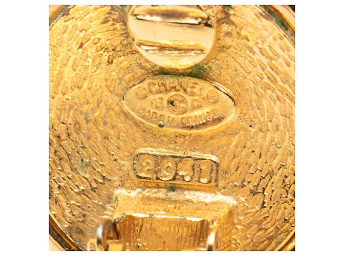 Orecchini a clip Chanel Gold CC placcati oro D'oro - vista 3